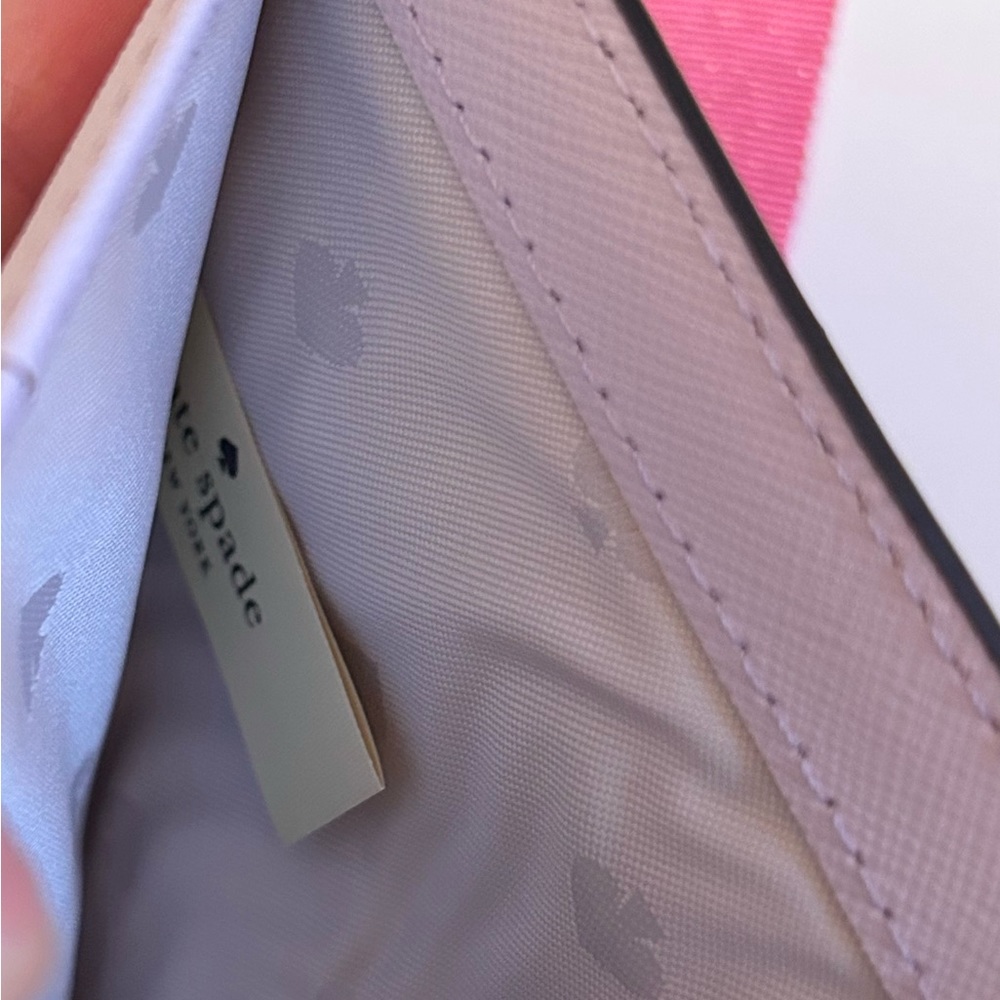 kate spade y2k blush pink bifold wallet - Picture 7 of 8